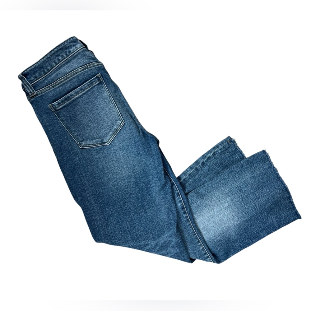 Liverpool Women’s High-rise Cropped Flare Jeans in Deep Blue - Picture 4 of 4